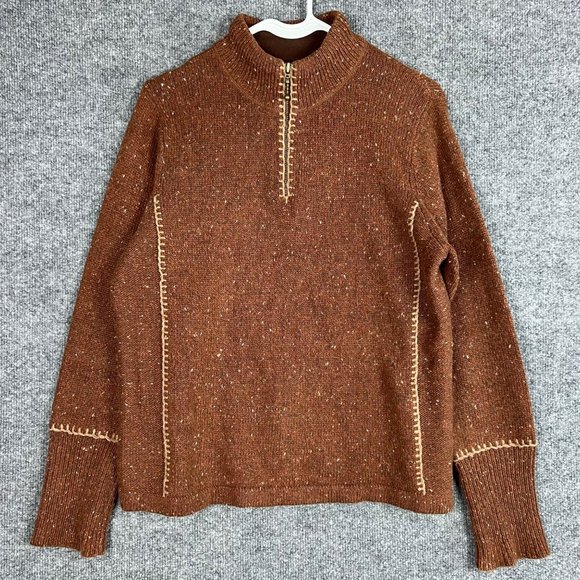 Woolrich Sweaters - Woolrich 1/4 Zip Sweater Wool Blend Cinnamon Heather Womens size Medium